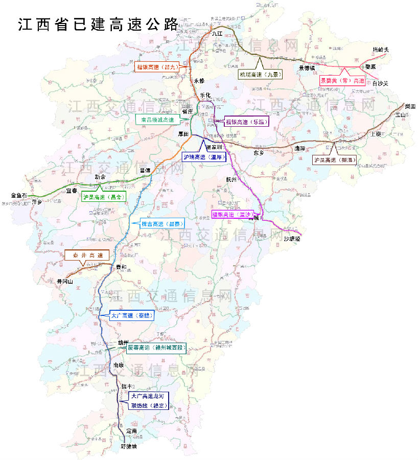 江西高速公路线路图